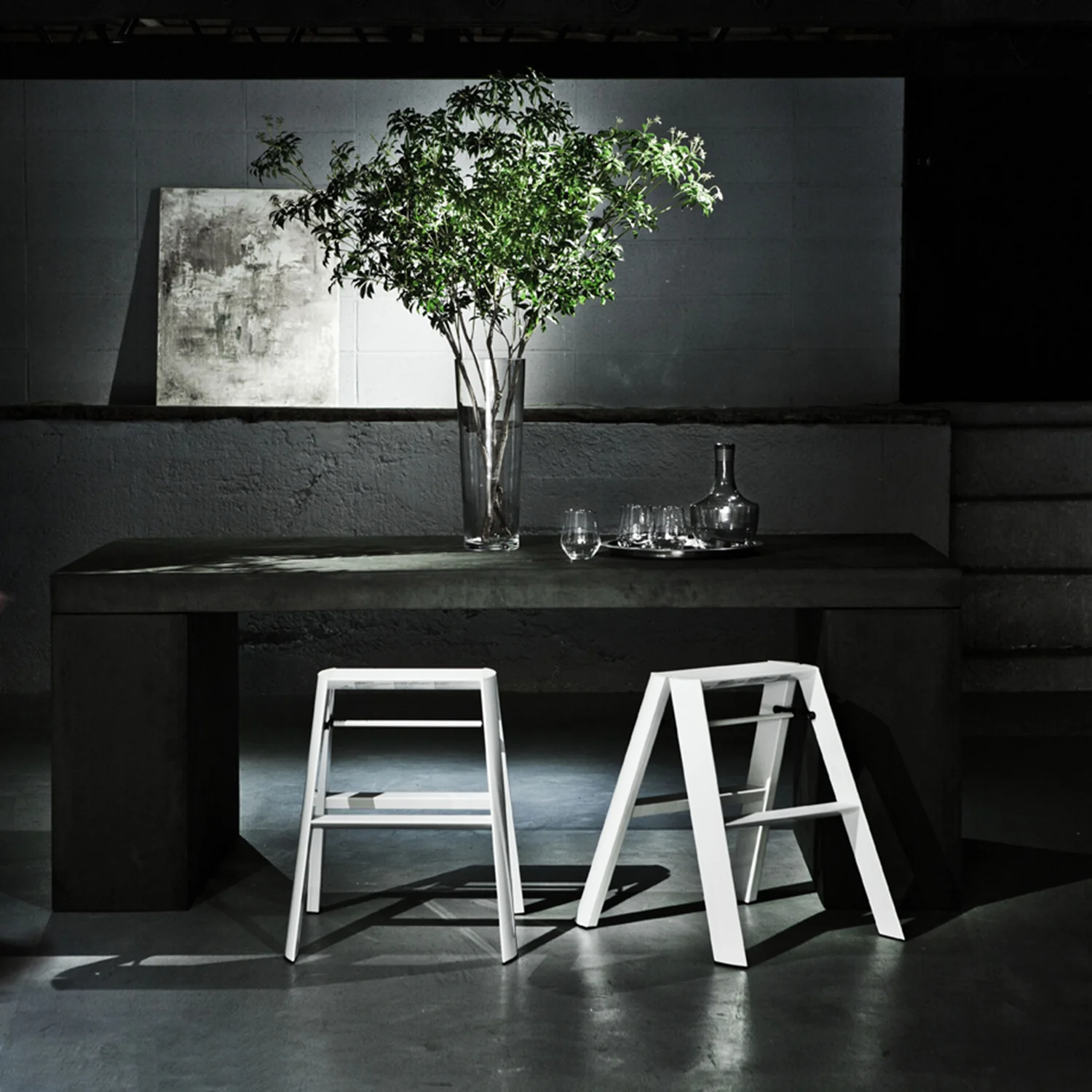 hasegawa | lucano 2 step ladder | white (japan) - LC - Image 3