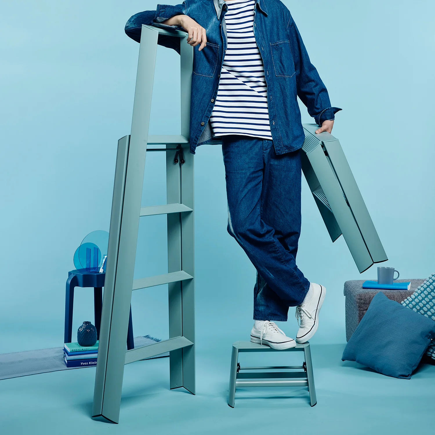 hasegawa | lucano 4 step ladder | dusty mint - Image 3