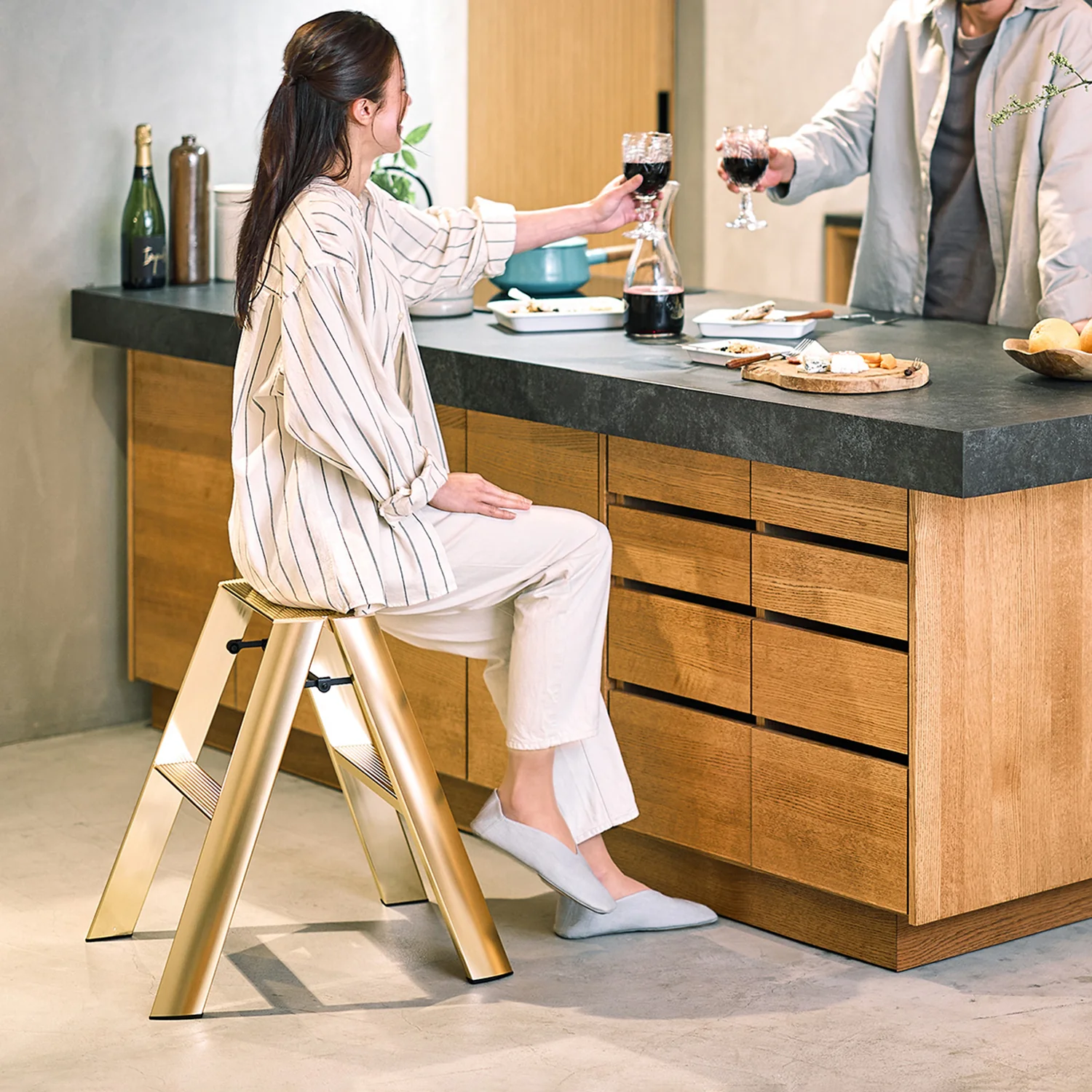 hasegawa | lucano 2 step ladder premium | gold (japan) - LC - Image 5