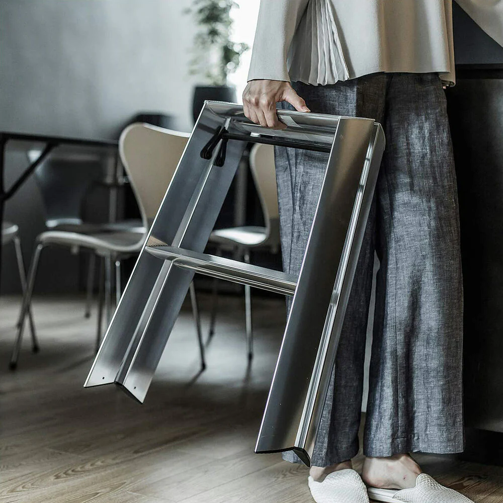 hasegawa | lucano 2 step ladder premium | silver (japan) - LC - Image 5