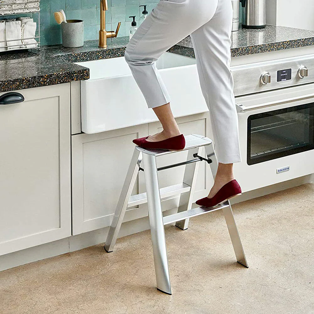 hasegawa | lucano 2 step ladder premium | silver (japan) - LC - Image 6