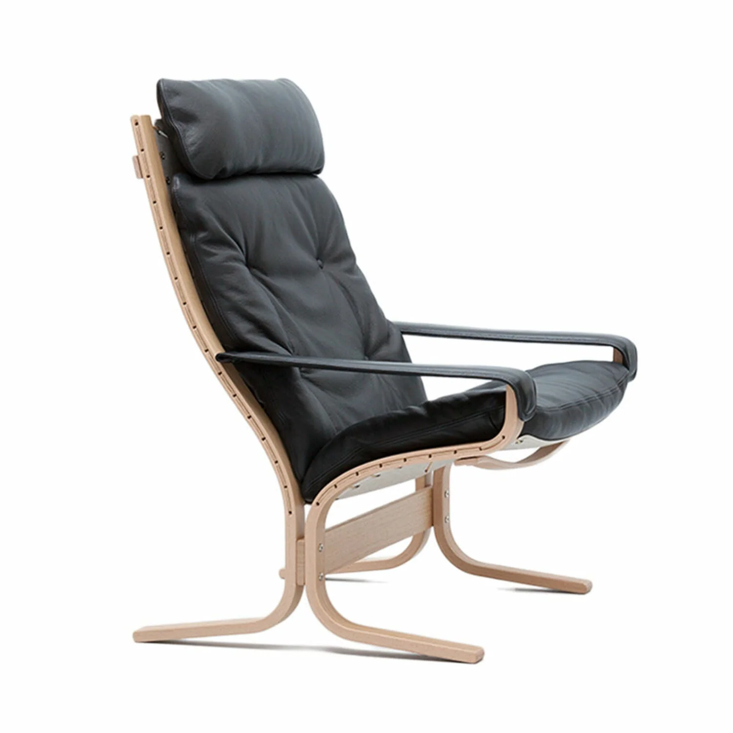 lk hjelle | siesta classic 301 chair | high back with arms | oak + hemsen HA19 leather - Image 8