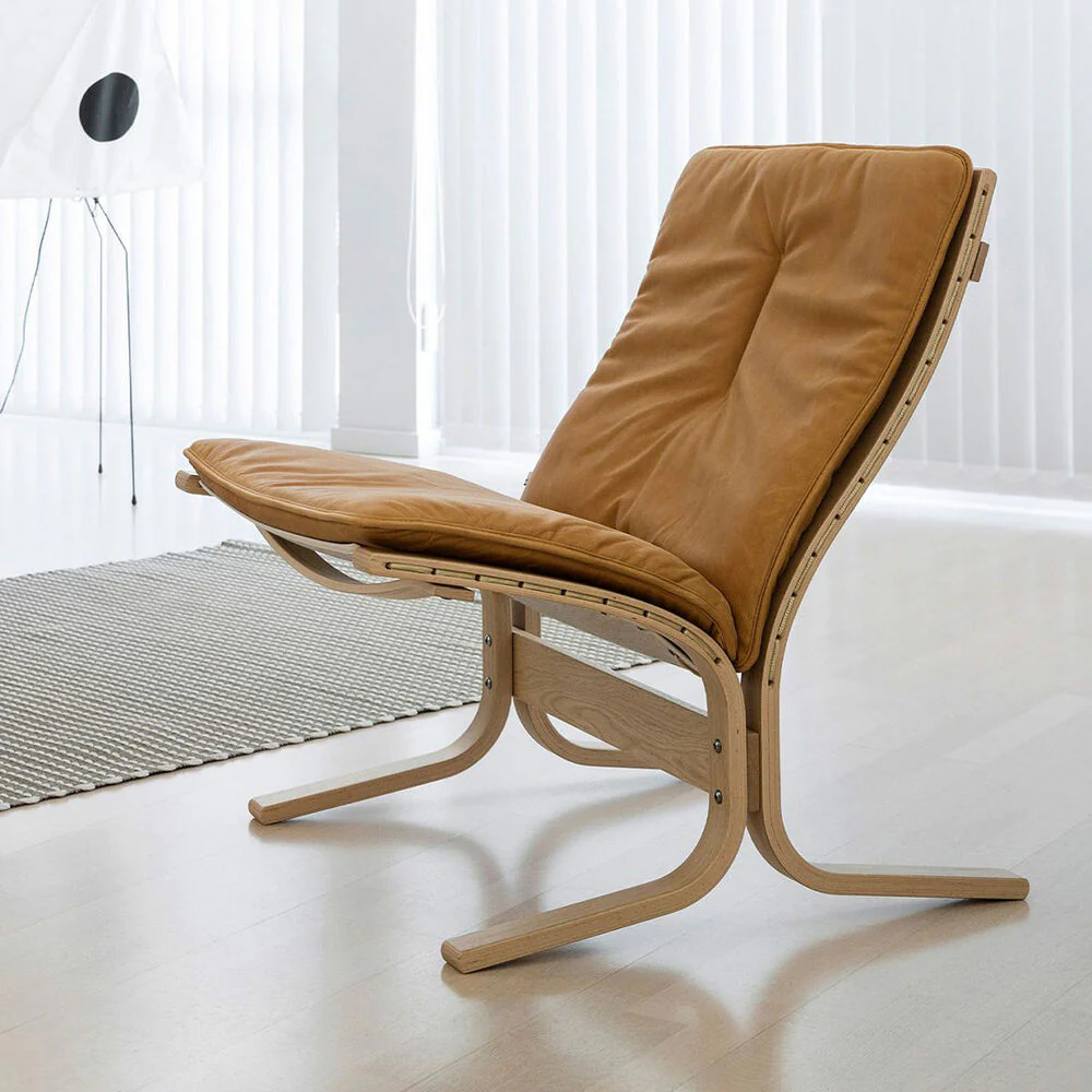 lk hjelle | siesta fiora 307 chair | low back | oak + rustical tan leather - Image 2