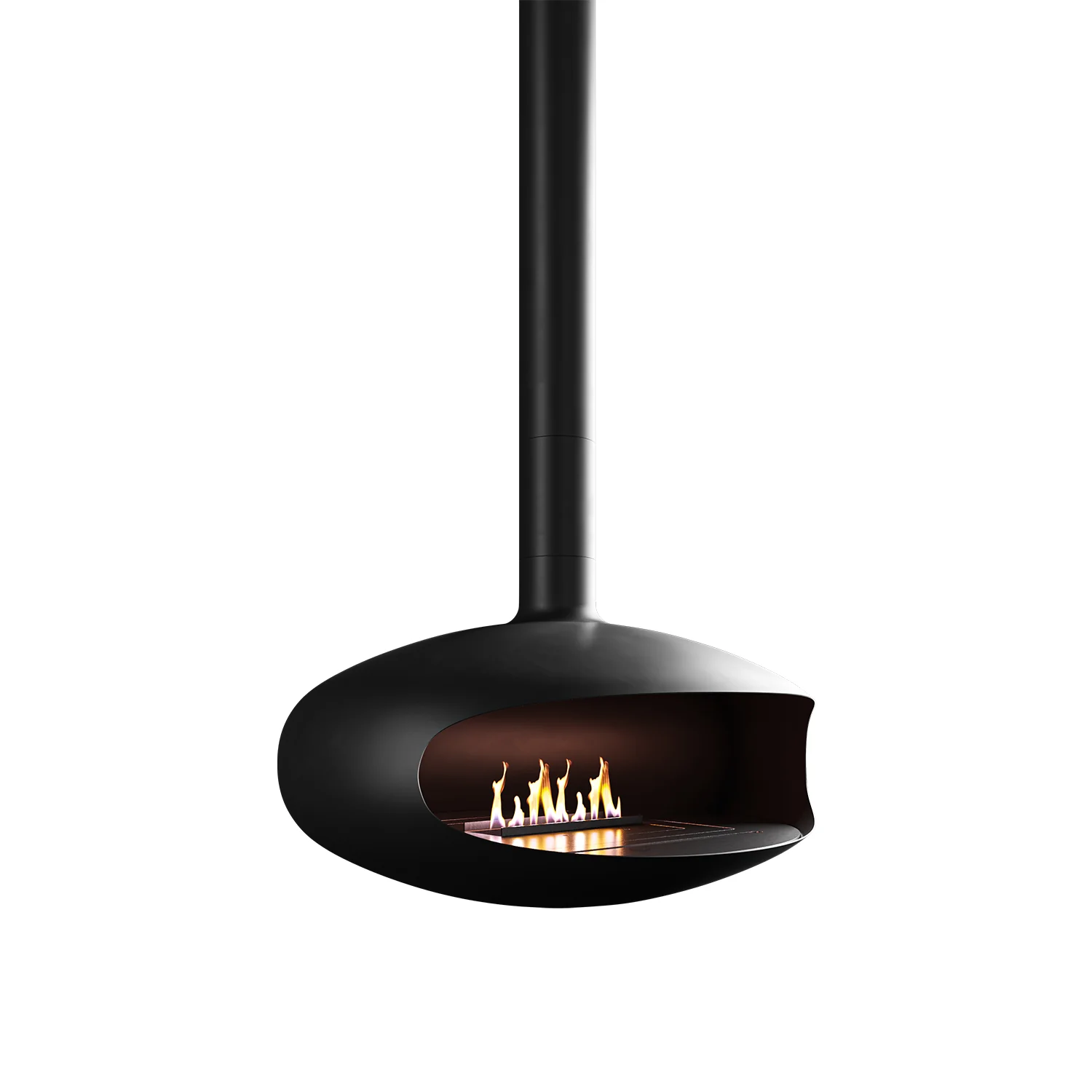 icon fires | the iconic 900 hanging fireplace | matte black - Image 2