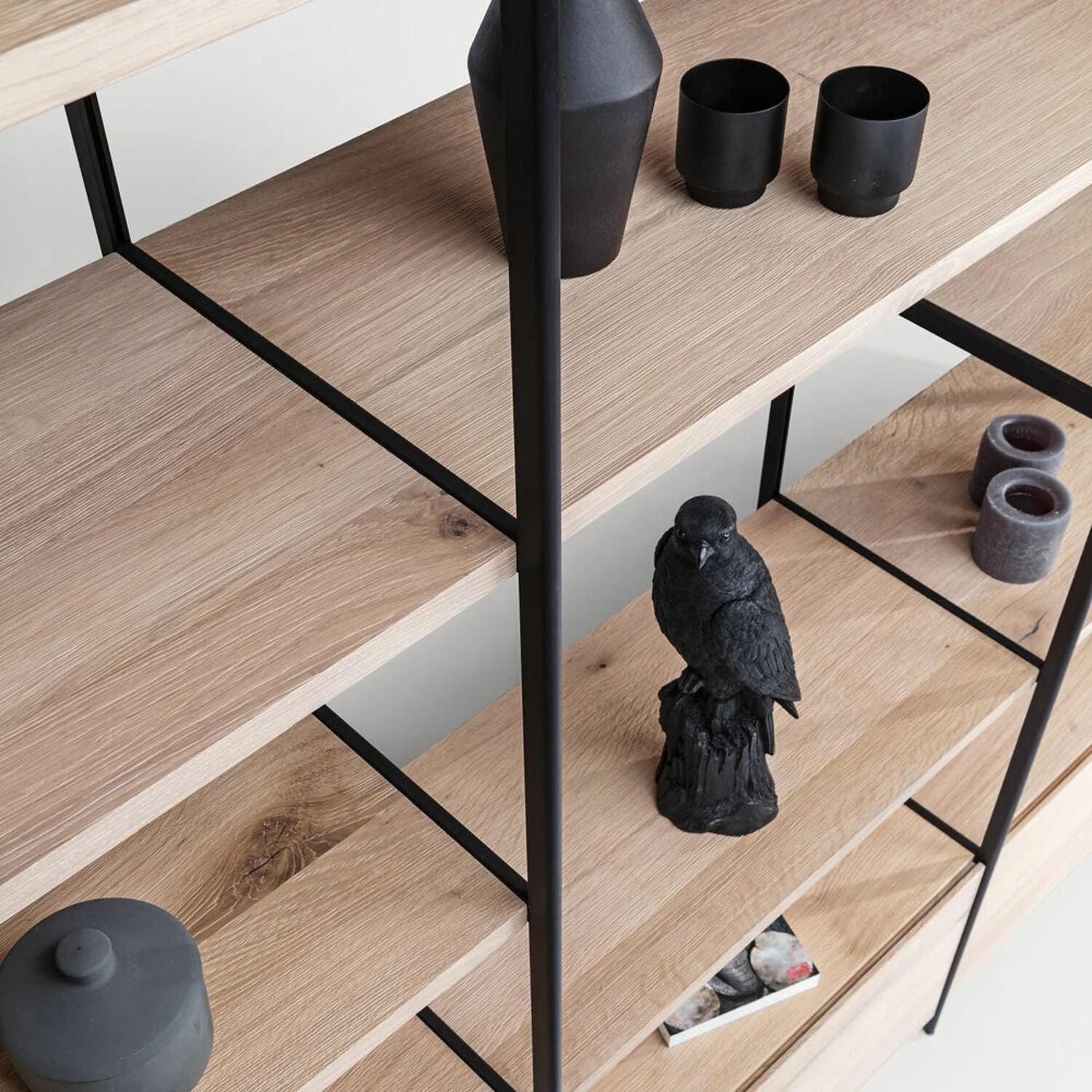 janua | bc 06 room 68 shelving system | 4x5 grid oak + black - Image 3