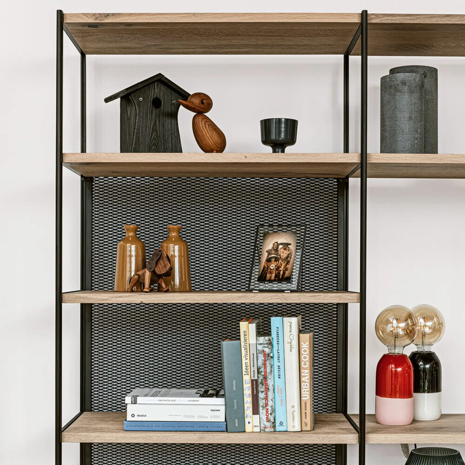 janua | bc 06 room 68 shelving system | 4x5 grid oak + black - Image 7