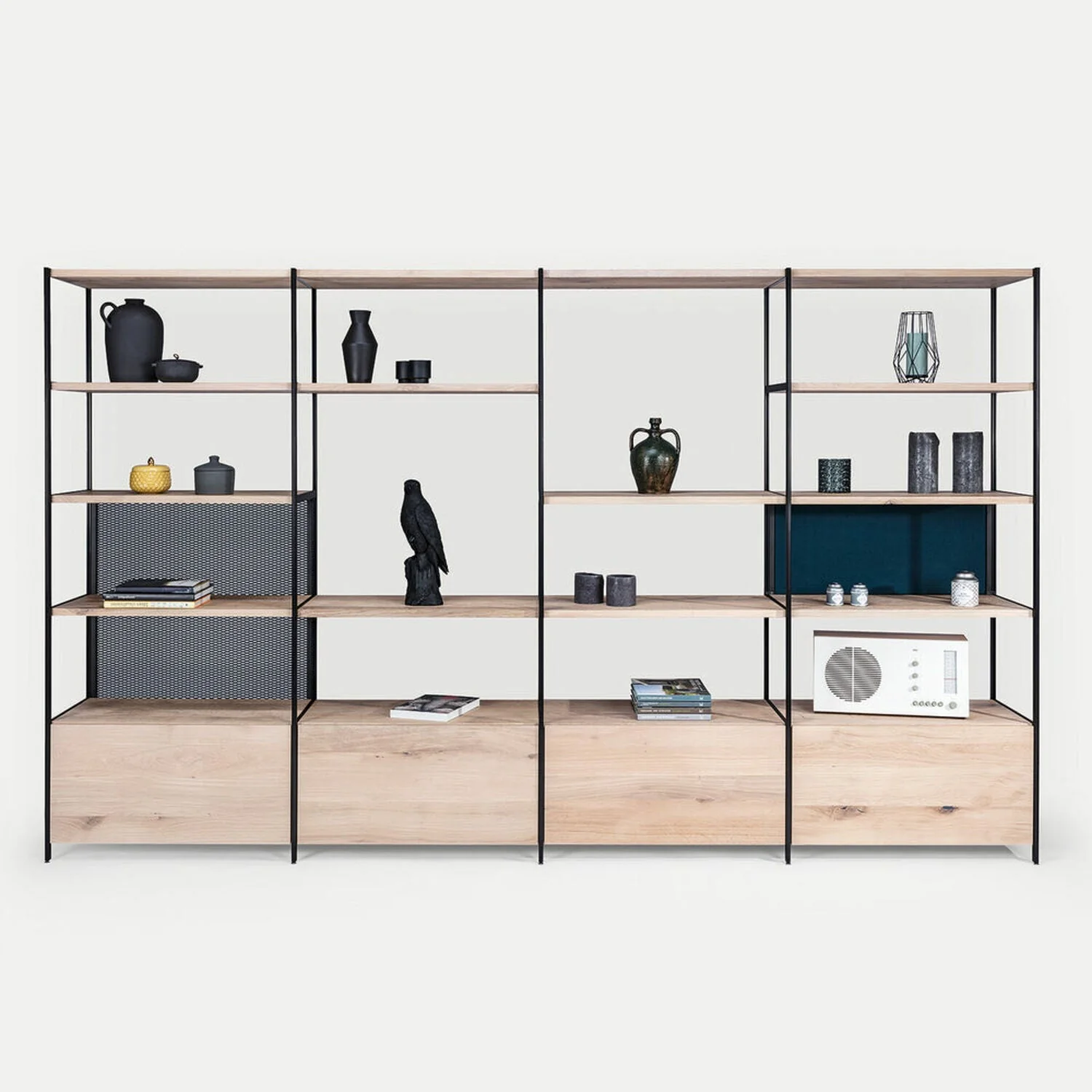 janua | bc 06 room 68 shelving system | 4x5 grid oak + black - Image 9