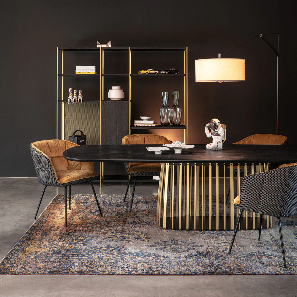 janua | bc 07 basket table boat shape | charburned larch + black base 280x120cm - Image 6