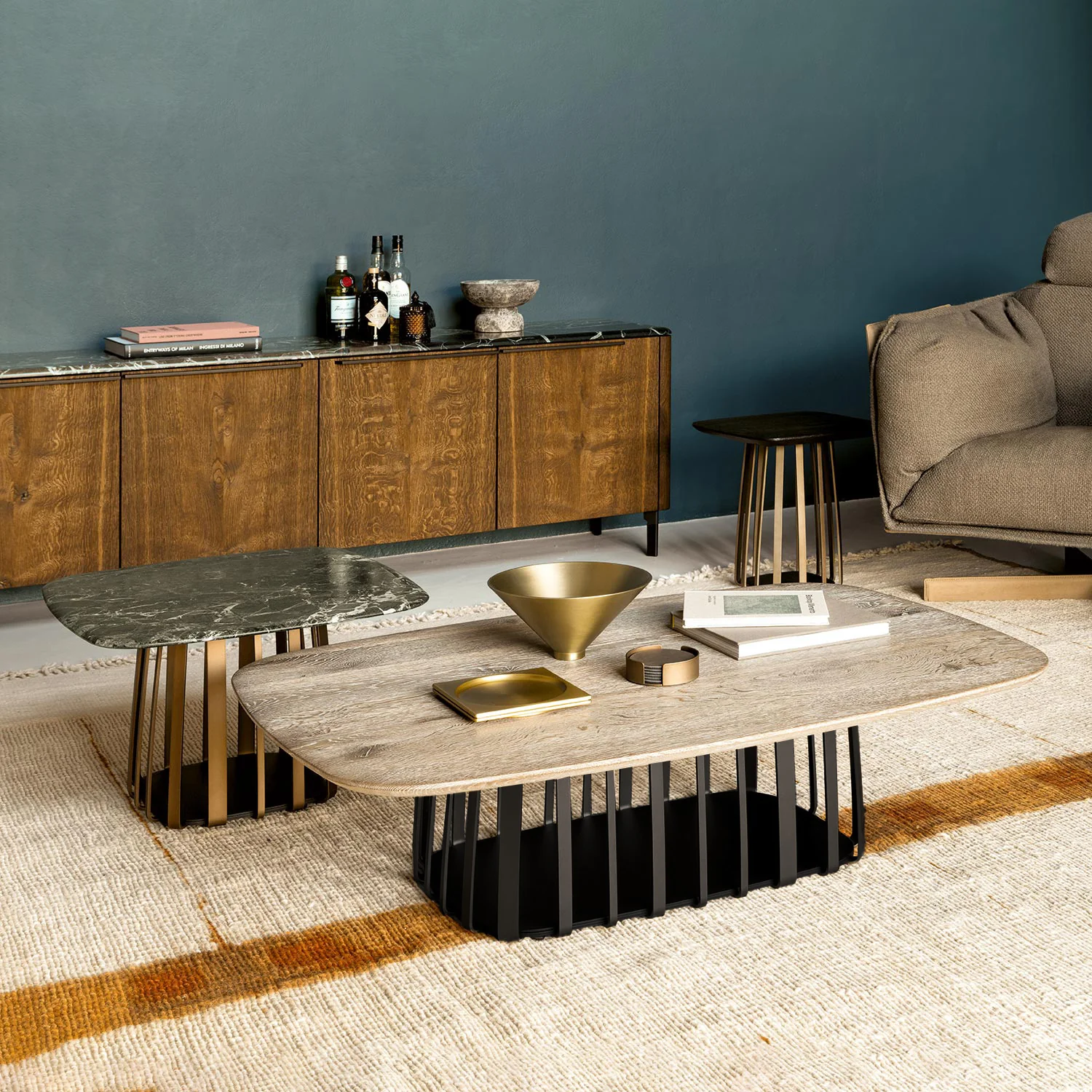 janua | bc 09 basket coffee table rectangular | white smoked oak + black base - Image 2