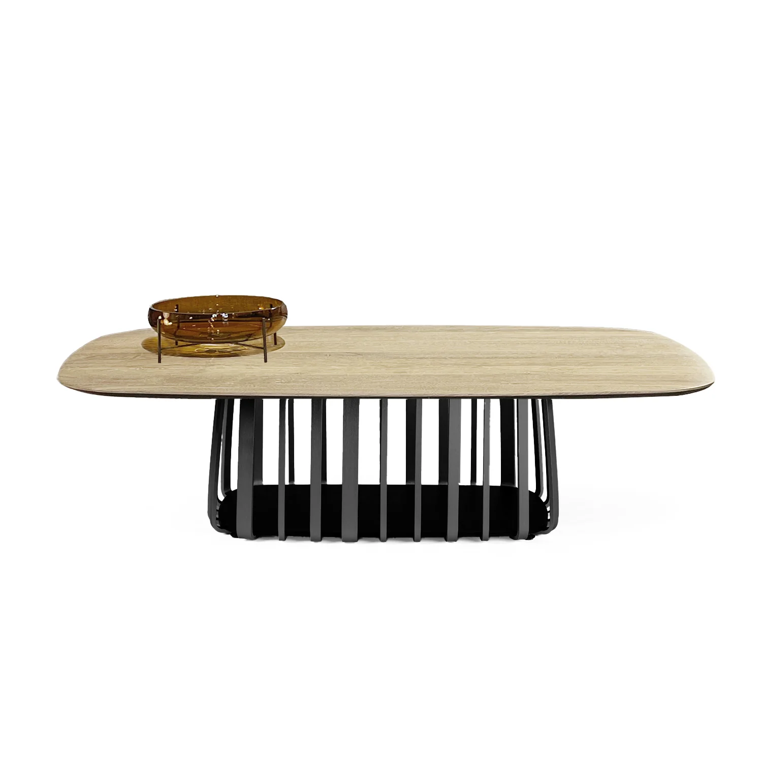 janua | bc 09 basket coffee table rectangular | white smoked oak + black base - Image 5