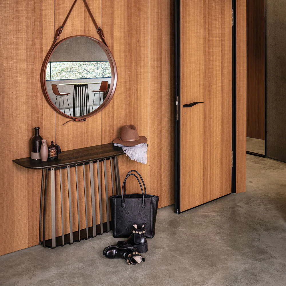 janua | bc 10 basket console table | oak + black base - Image 2