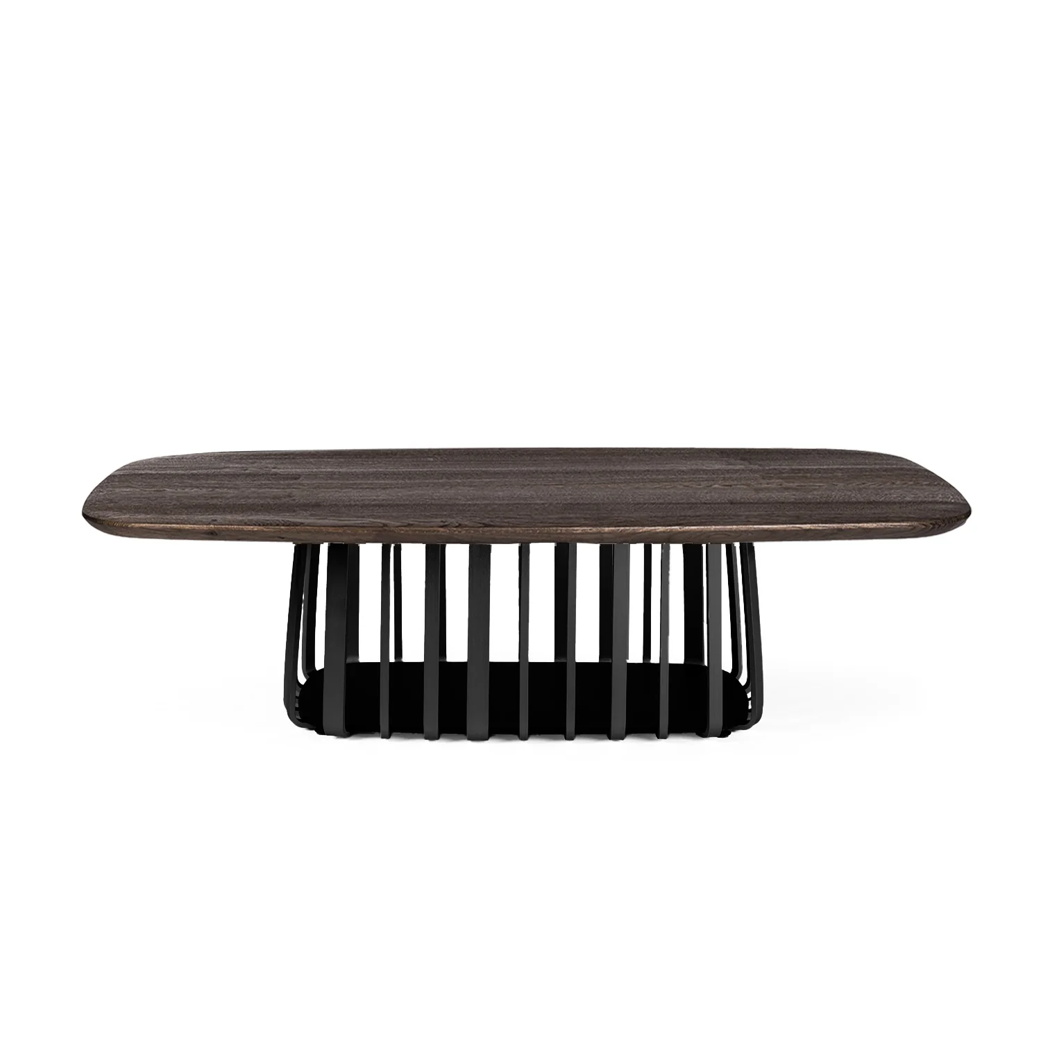 janua | bc 09 basket coffee table rectangular | anthracite smoked oak + black base