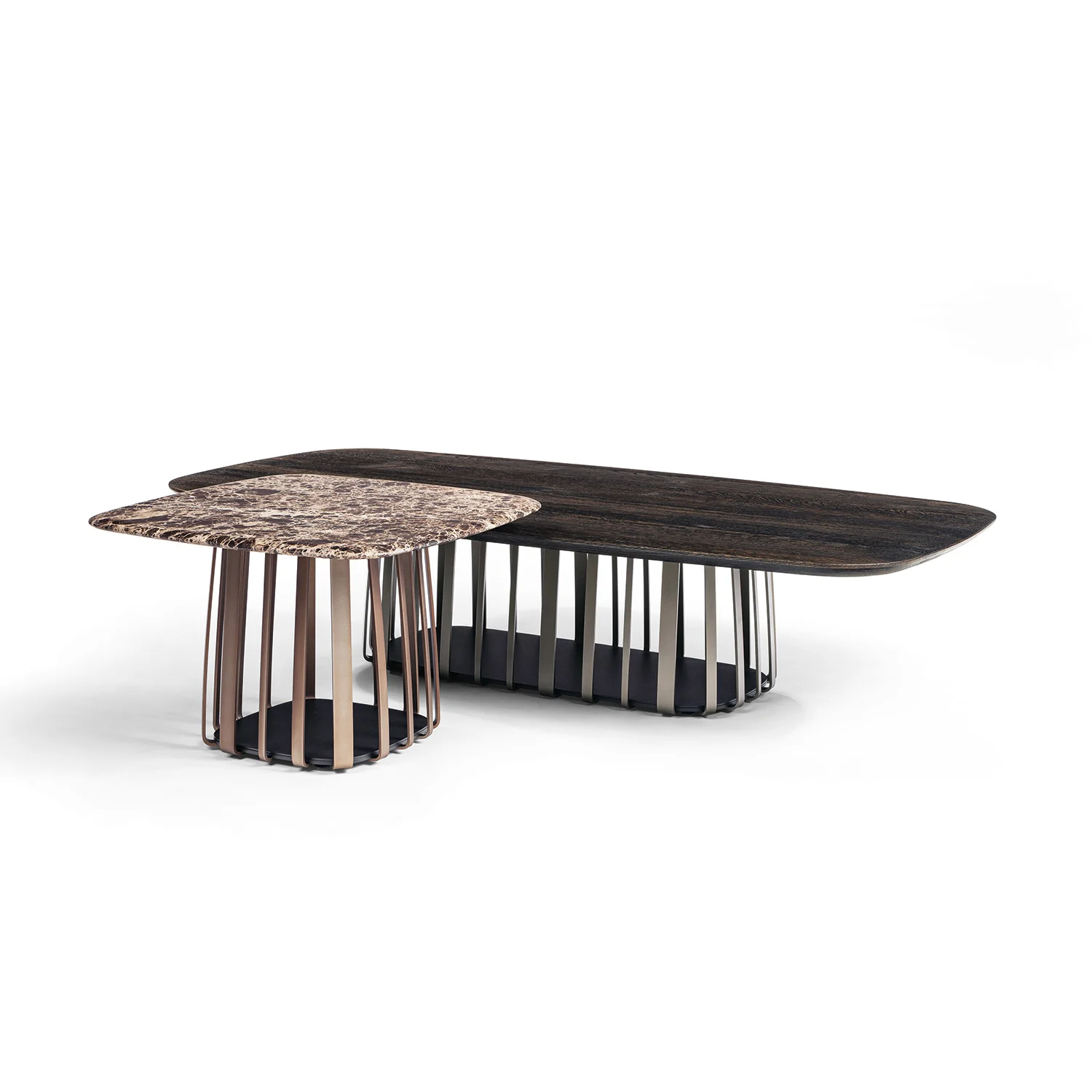 janua | bc 09 basket coffee table rectangular | anthracite smoked oak + black base - Image 6