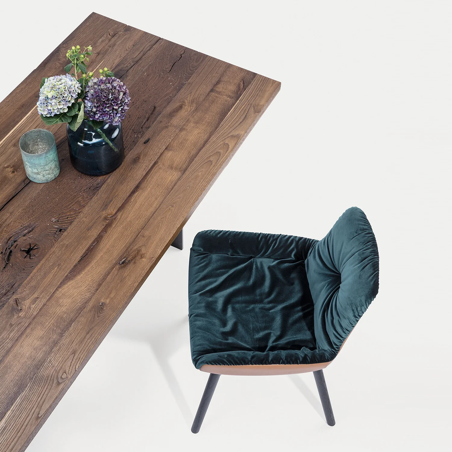 janua | sc 41 table | white smoked oak raw + steel bronze glaze base 300x110cm - Image 6