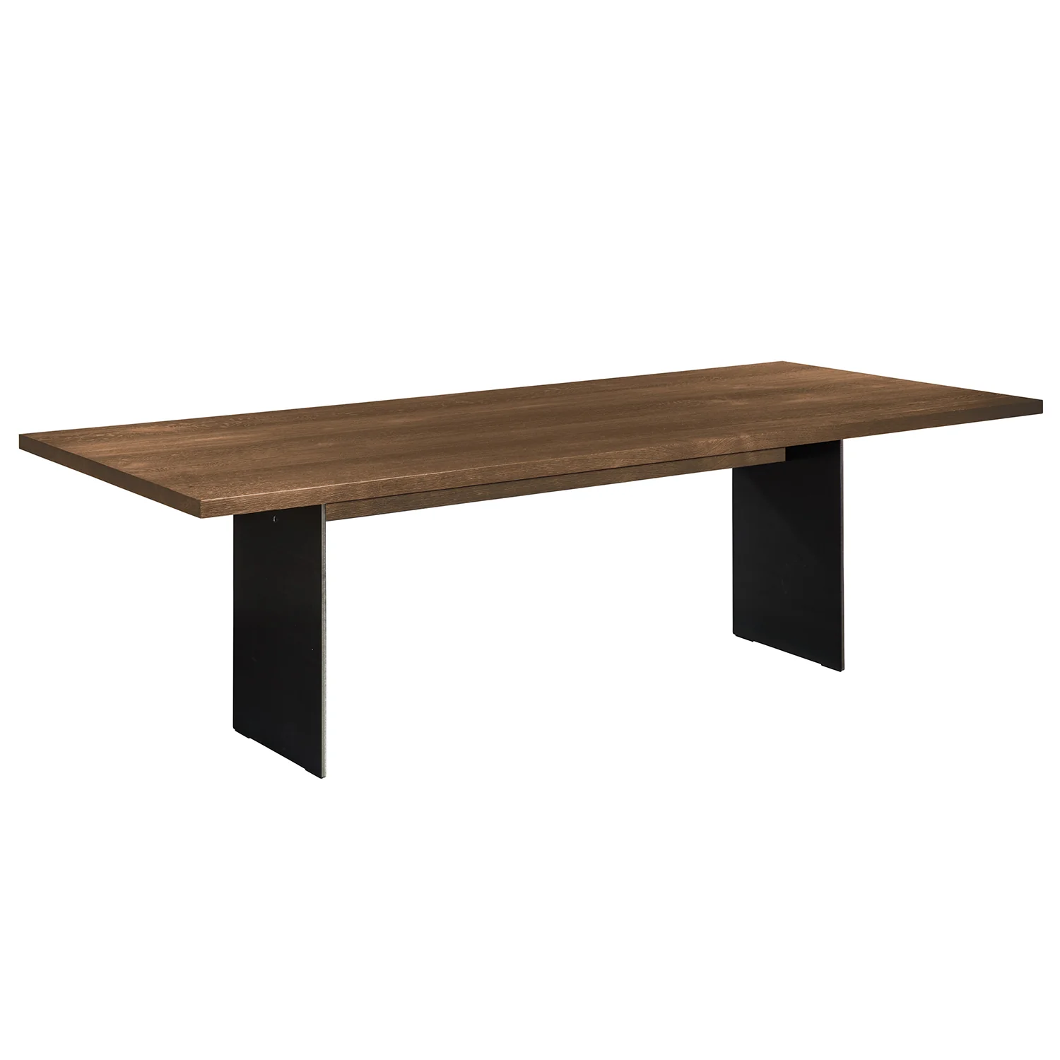 janua | sc 41 table | white smoked oak raw + steel bronze glaze base 300x110cm - Image 7