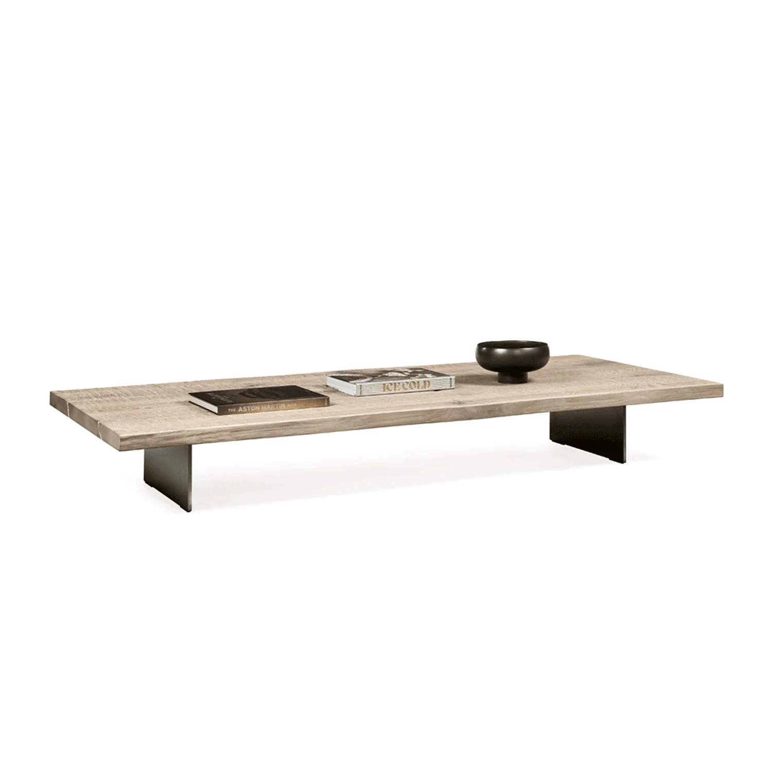 janua | sk 03 coffee table | white smoked oak + black base 160x80cm - Image 5