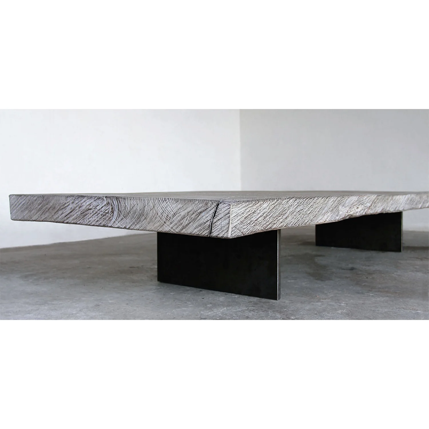 janua | sk 03 coffee table | white smoked oak + black base 160x80cm - Image 9