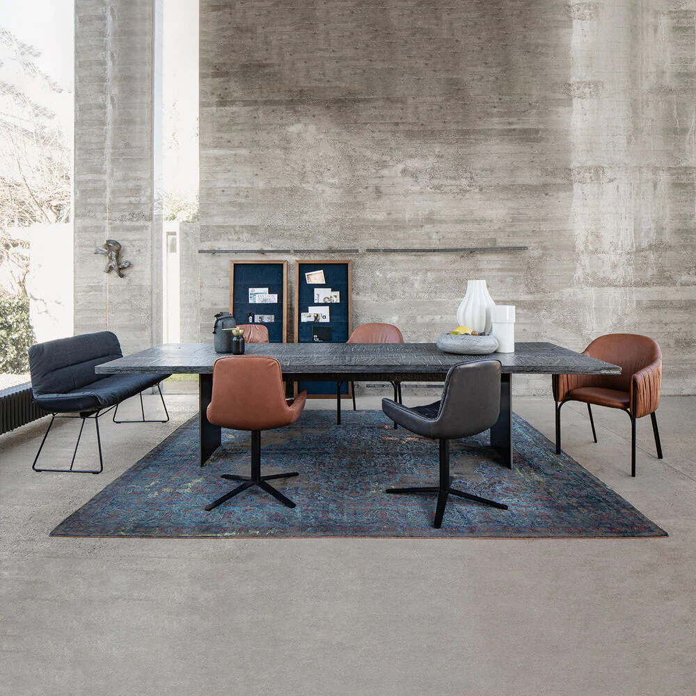 janua | sk 08 butterfly table | charburned oak grey shade + black base 300x100cm - Image 6