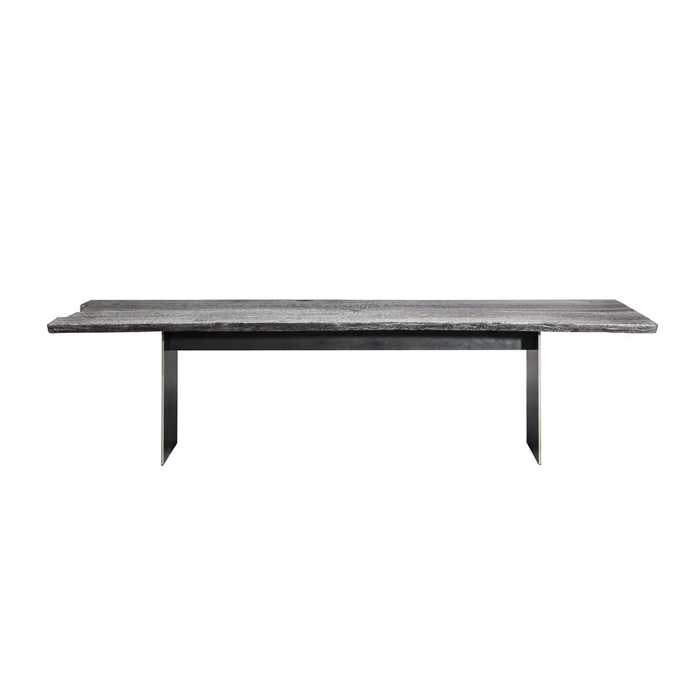 janua | sk 08 butterfly table | charburned oak silver shade + black base 260x100cm - Image 4