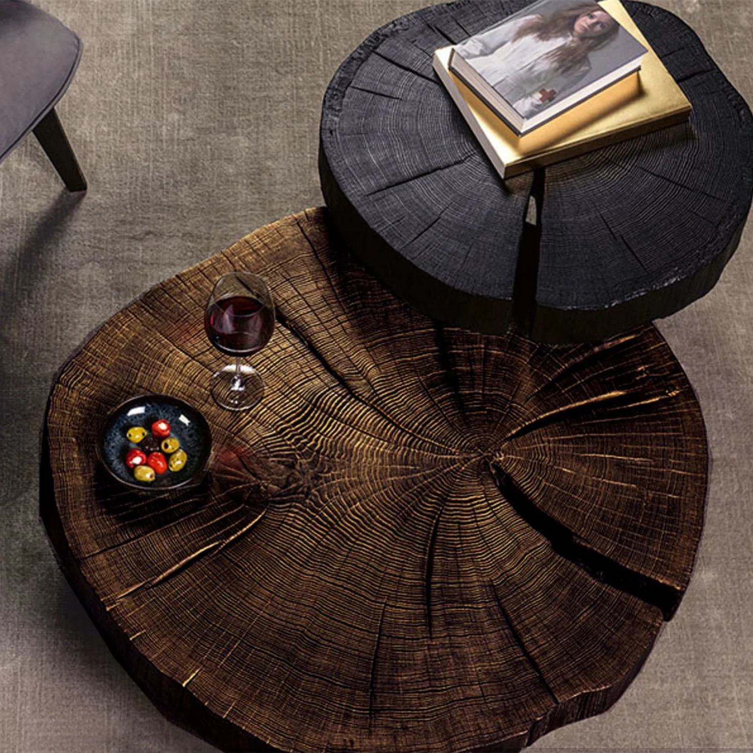 janua | bc 05 stomp table | 80-90cm | natural smoked oak raw - Image 5