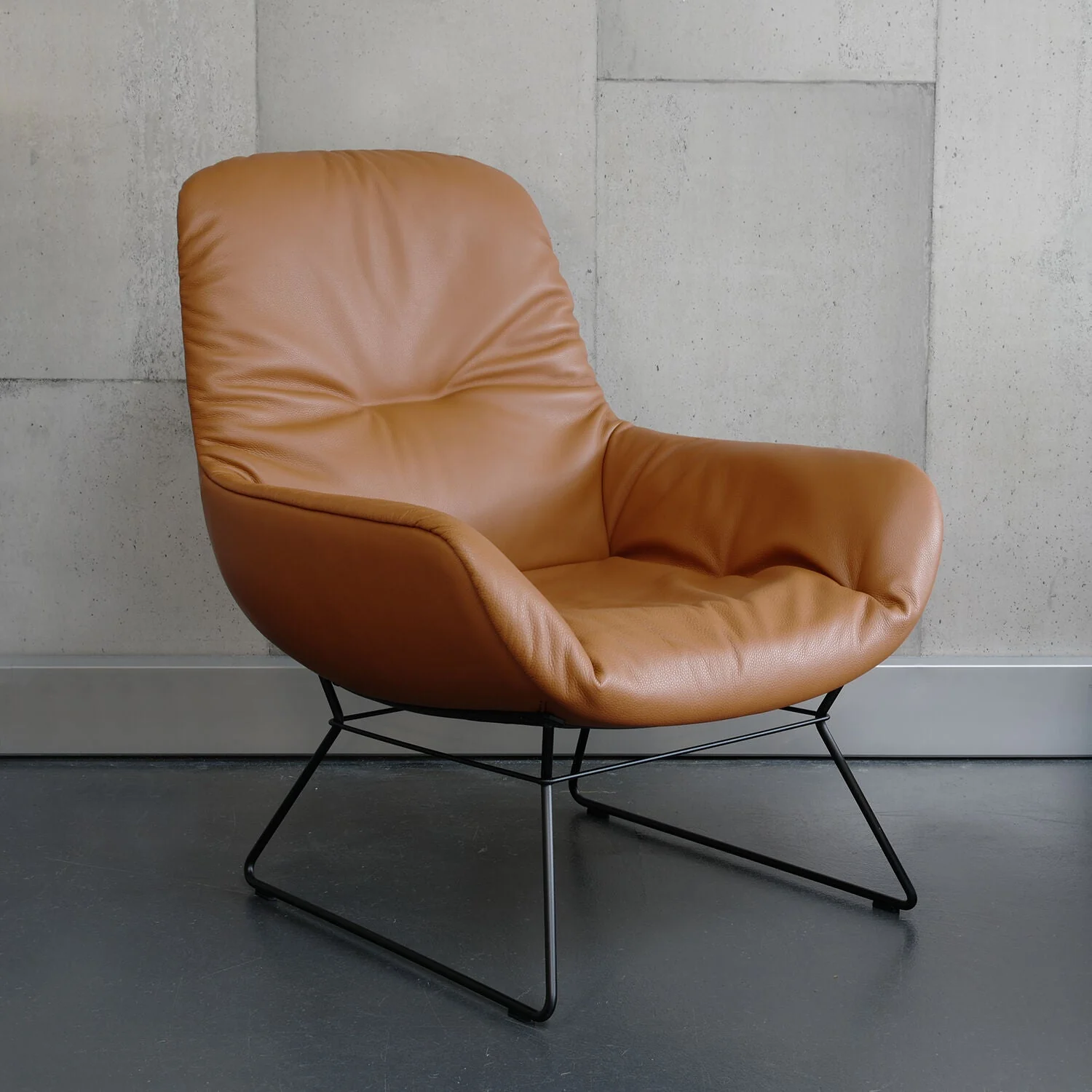 freifrau | leya lounge chair | wire frame | cairo cognac leather - Image 3