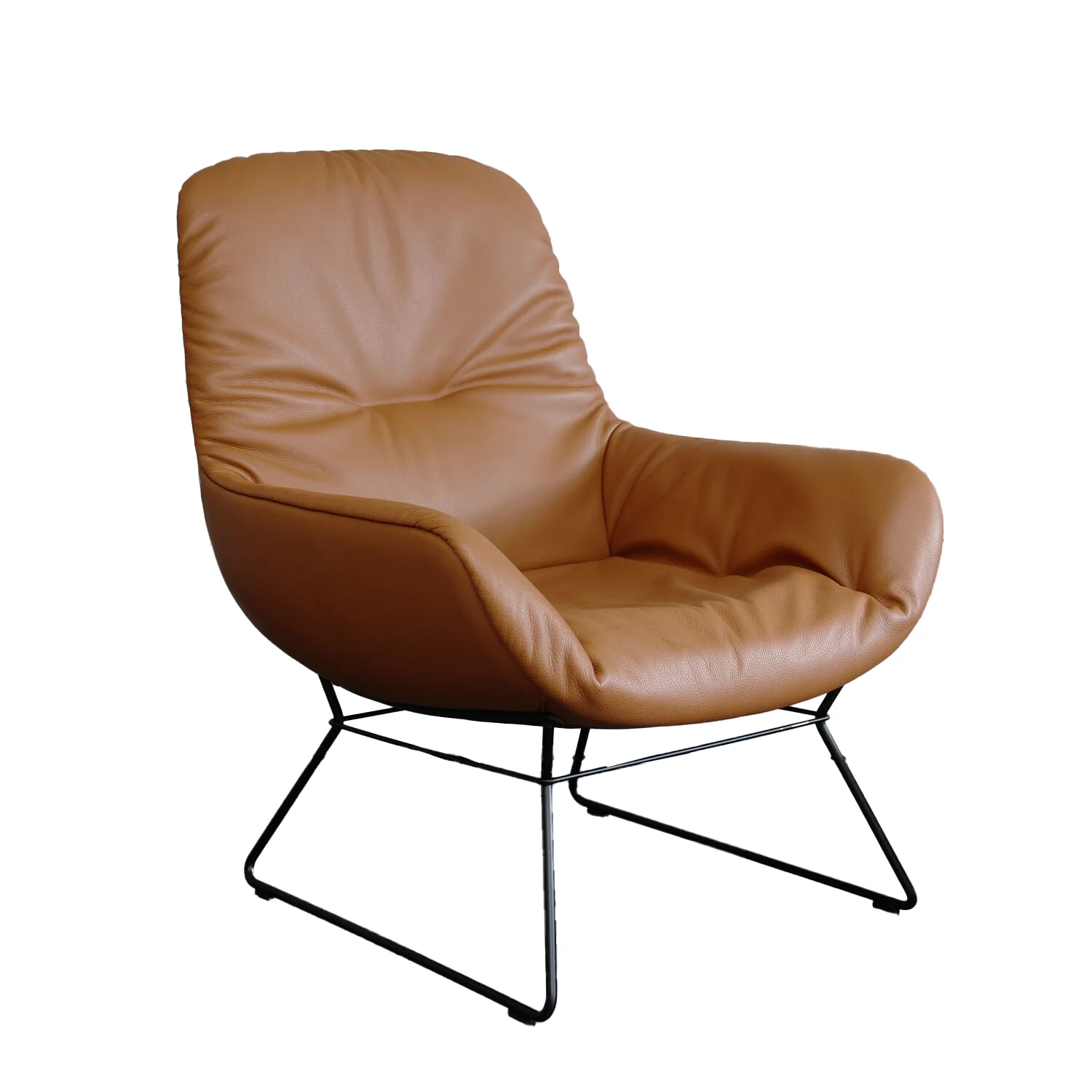 freifrau | leya lounge chair | wire frame | cairo cognac leather - Image 4