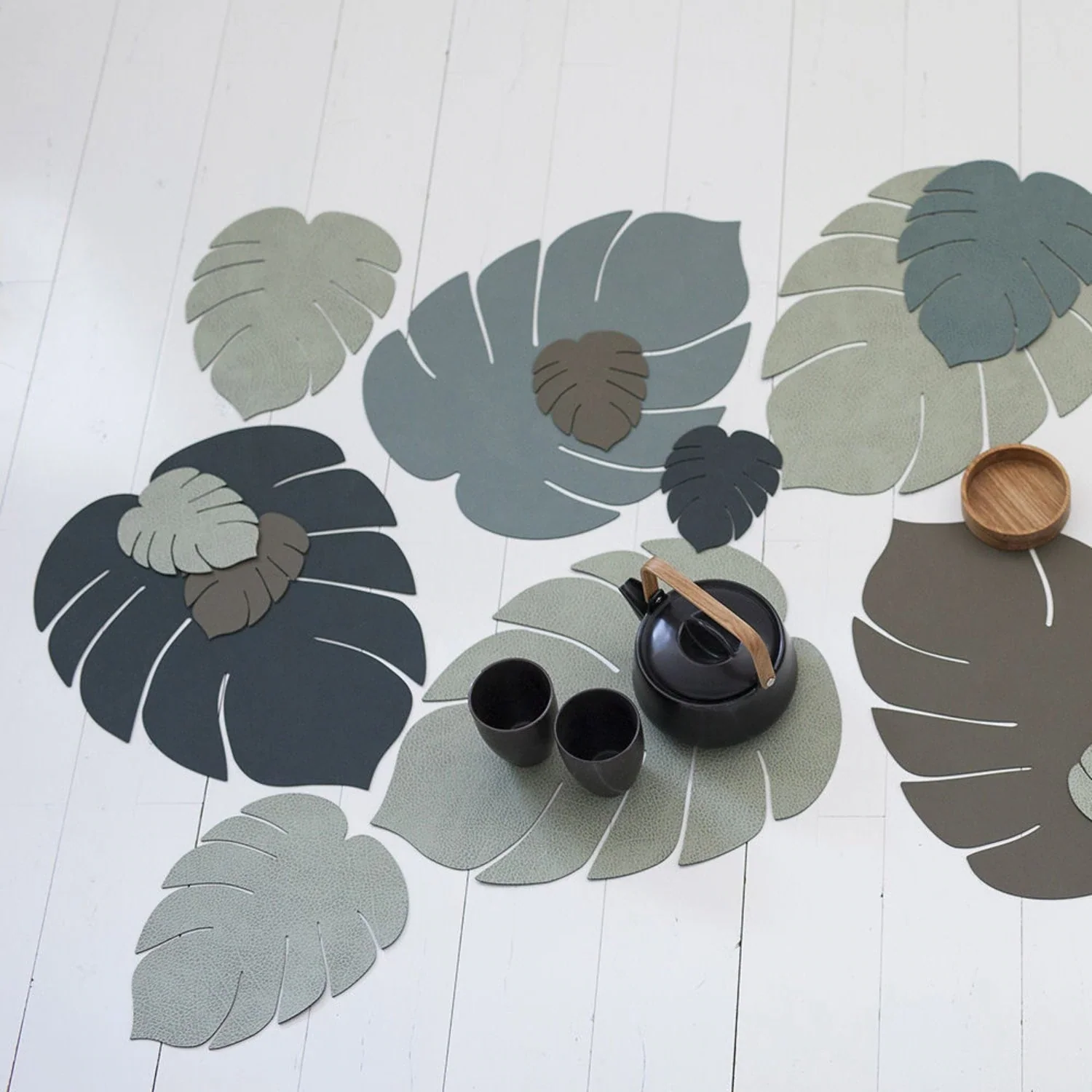 lind dna | table mat | leaf large | nupo dark green - Image 5