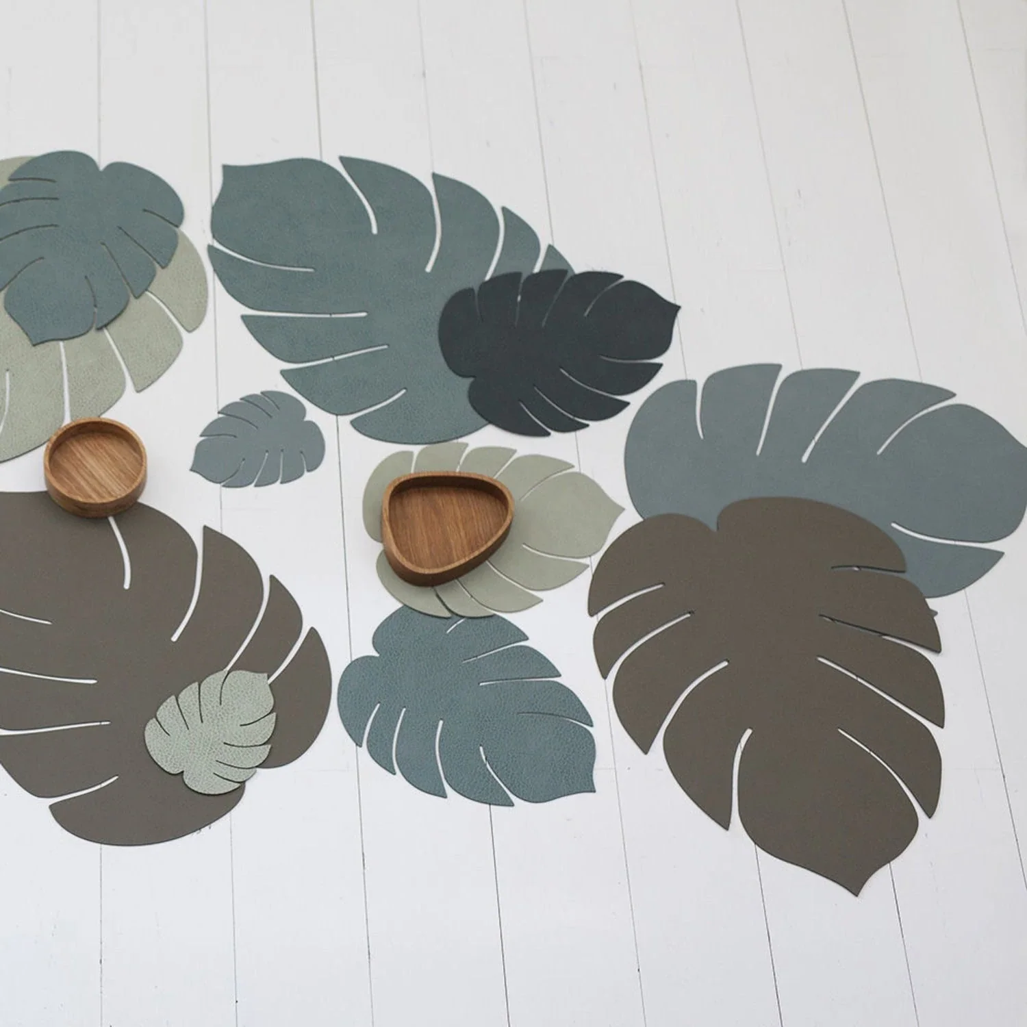 lind dna | table mat | leaf small | nupo army green - Image 3