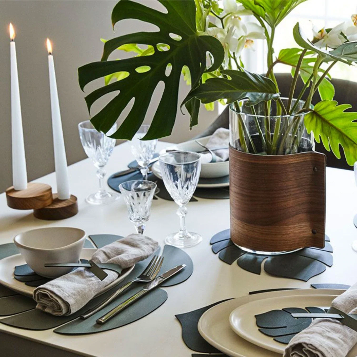 lind dna | table mat | leaf small | nupo dark green - Image 4