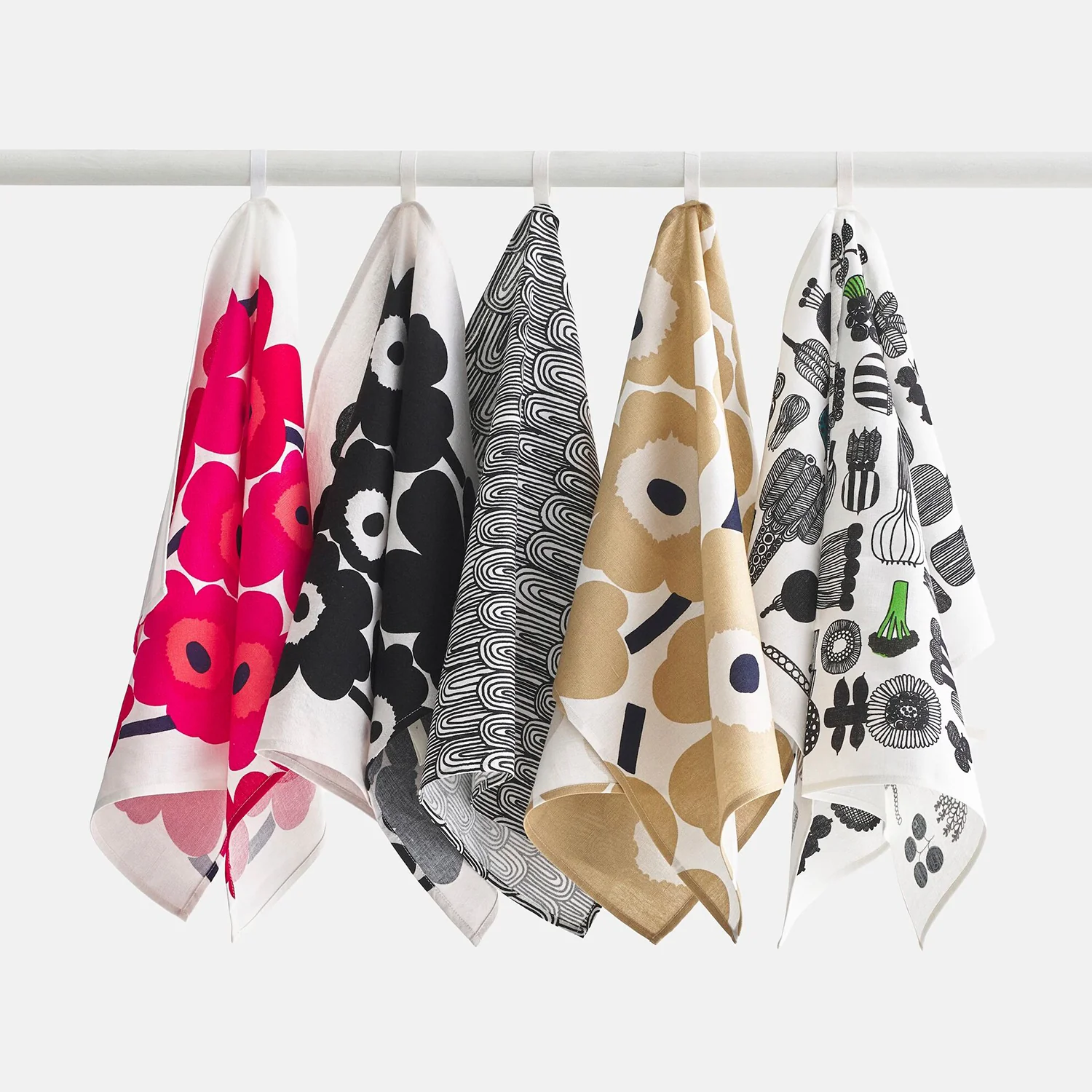marimekko | pieni unikko tea towel set | colour 185 - DC - Image 3