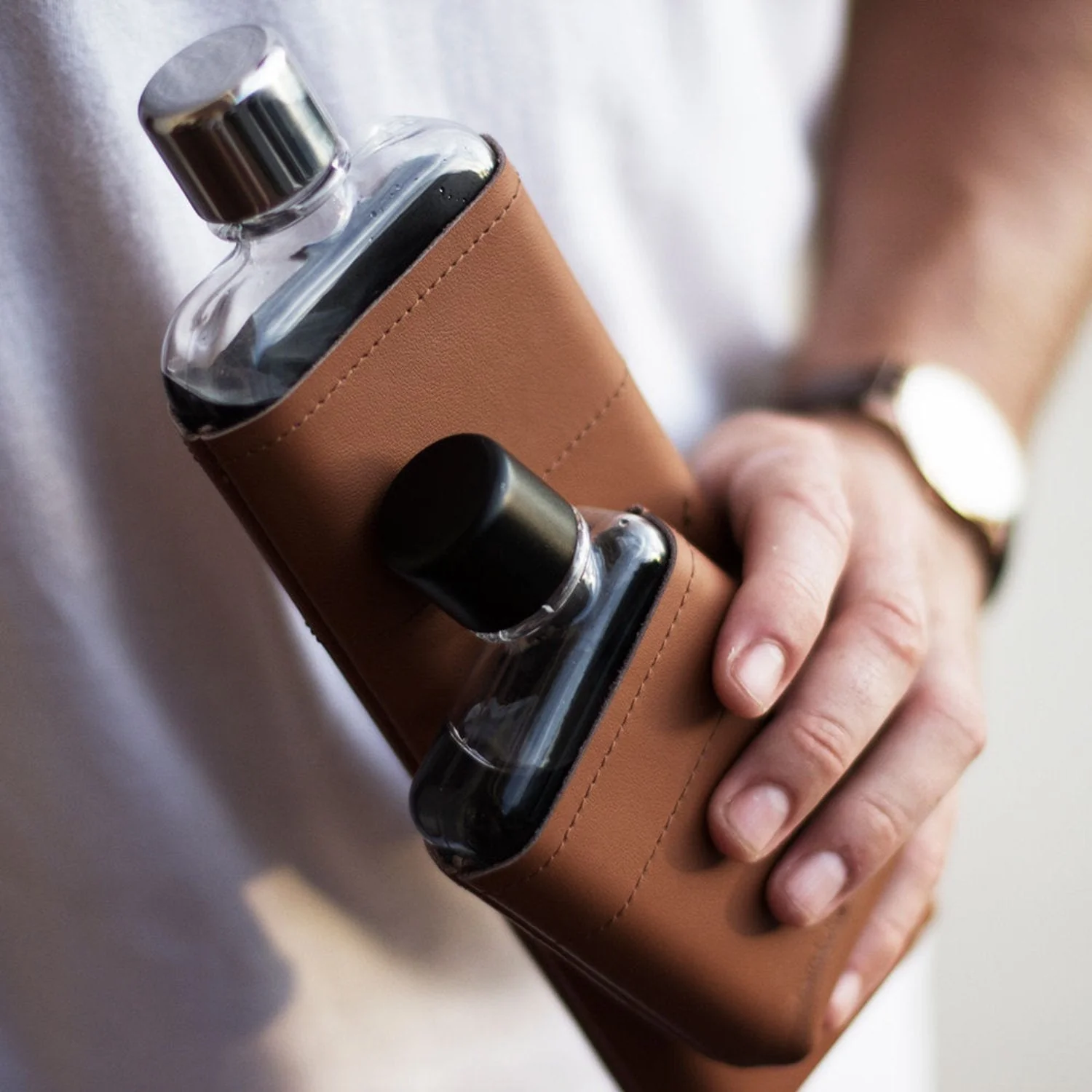 memobottle | sleeve A7 leather | tan - LC - Image 4