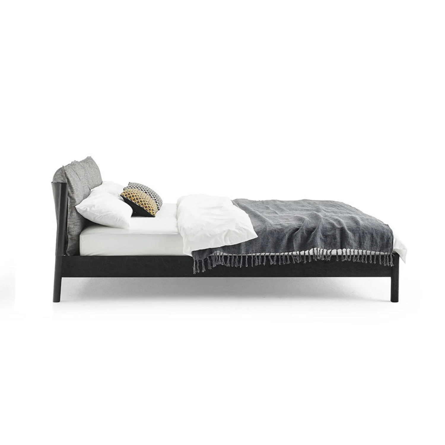 moeller design | LIV king bed | stained oak + black leather - Image 6
