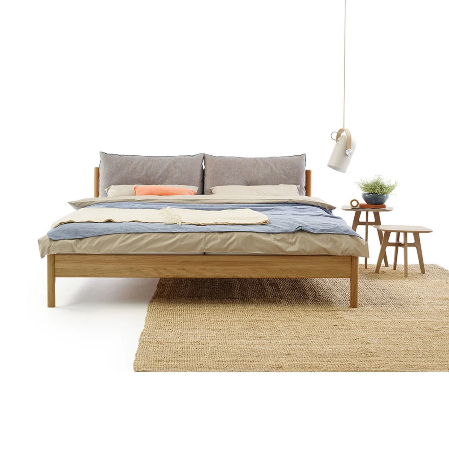 moeller design | LIV queen bed | oak + whisky leather - Image 5