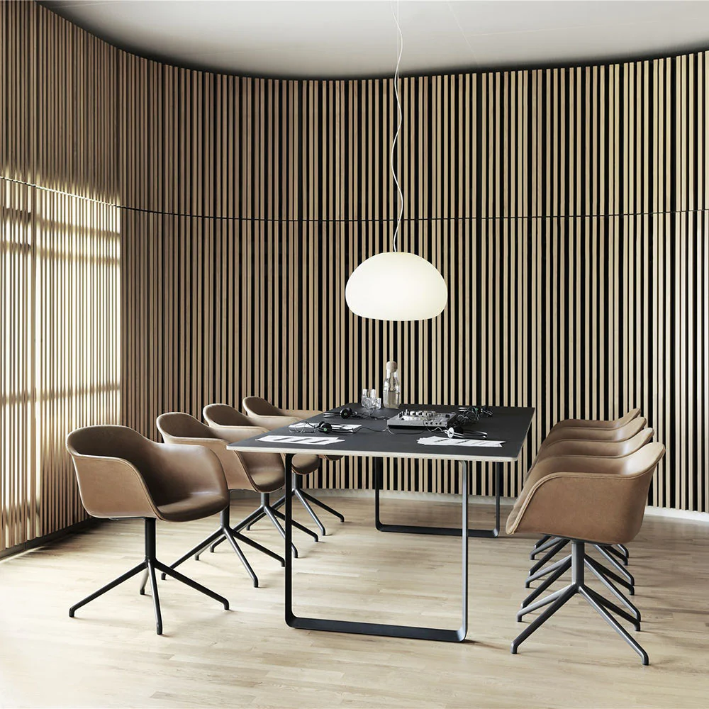 muuto | 70/70 table | black linoleum + black base 170x85cm - Image 4