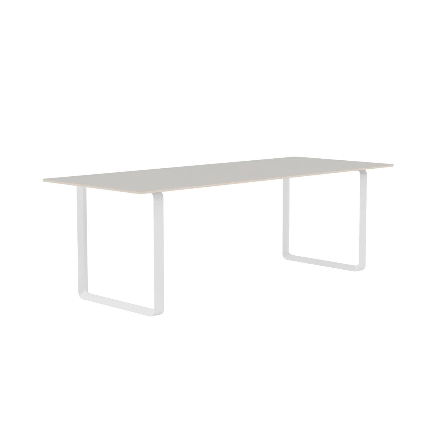 muuto | 70/70 table | grey linoleum + white base 225x90cm