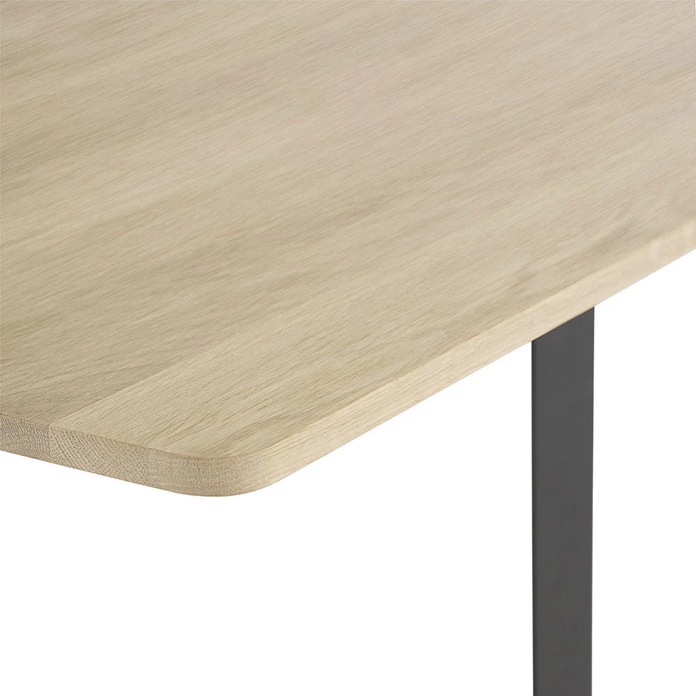 muuto | 70/70 table | solid oak + black base 225x90cm - Image 3