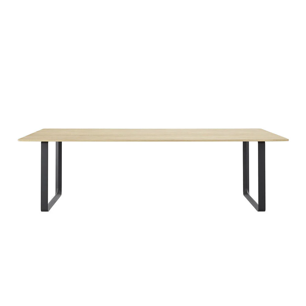 muuto | 70/70 table | solid oak + black base 255x108cm - Image 3