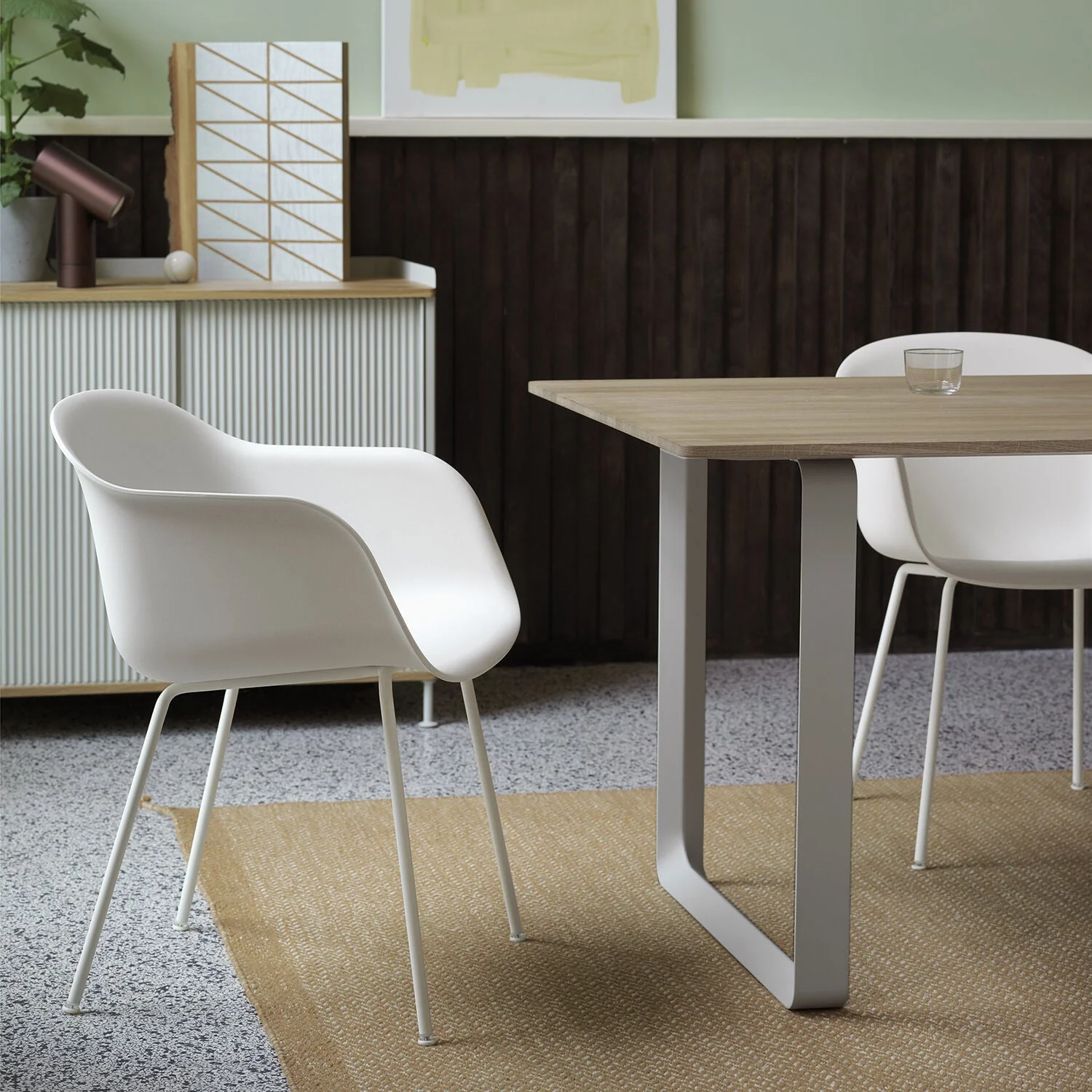 muuto | 70/70 table | solid oak + grey base 225x90cm - Image 4