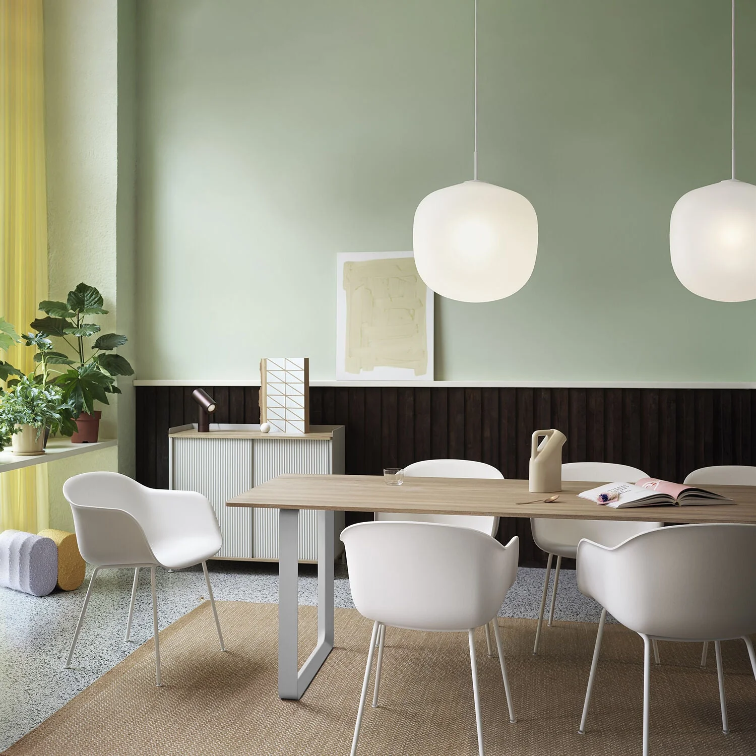 muuto | 70/70 table | solid oak + grey base 225x90cm - Image 7