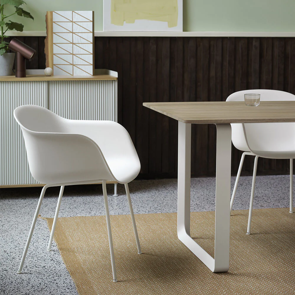muuto | 70/70 table | solid oak + white base 170x85cm - Image 4