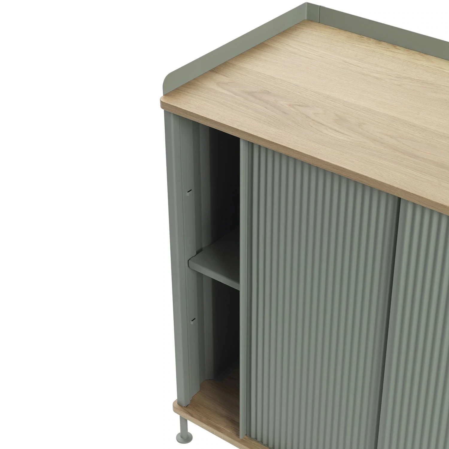 muuto | enfold sideboard tall | dusty green + oiled oak - Image 2