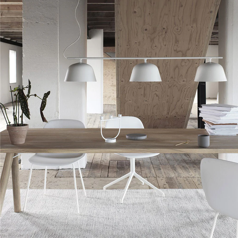 muuto | fiber side chair | swivel base | natural white recycled + white ~ DC - Image 3