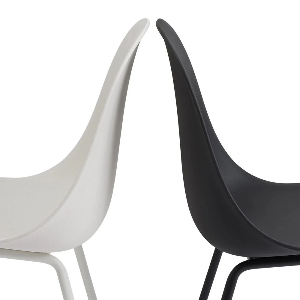 muuto | fiber side chair | tube base | black recycled + anthracite black - Image 2