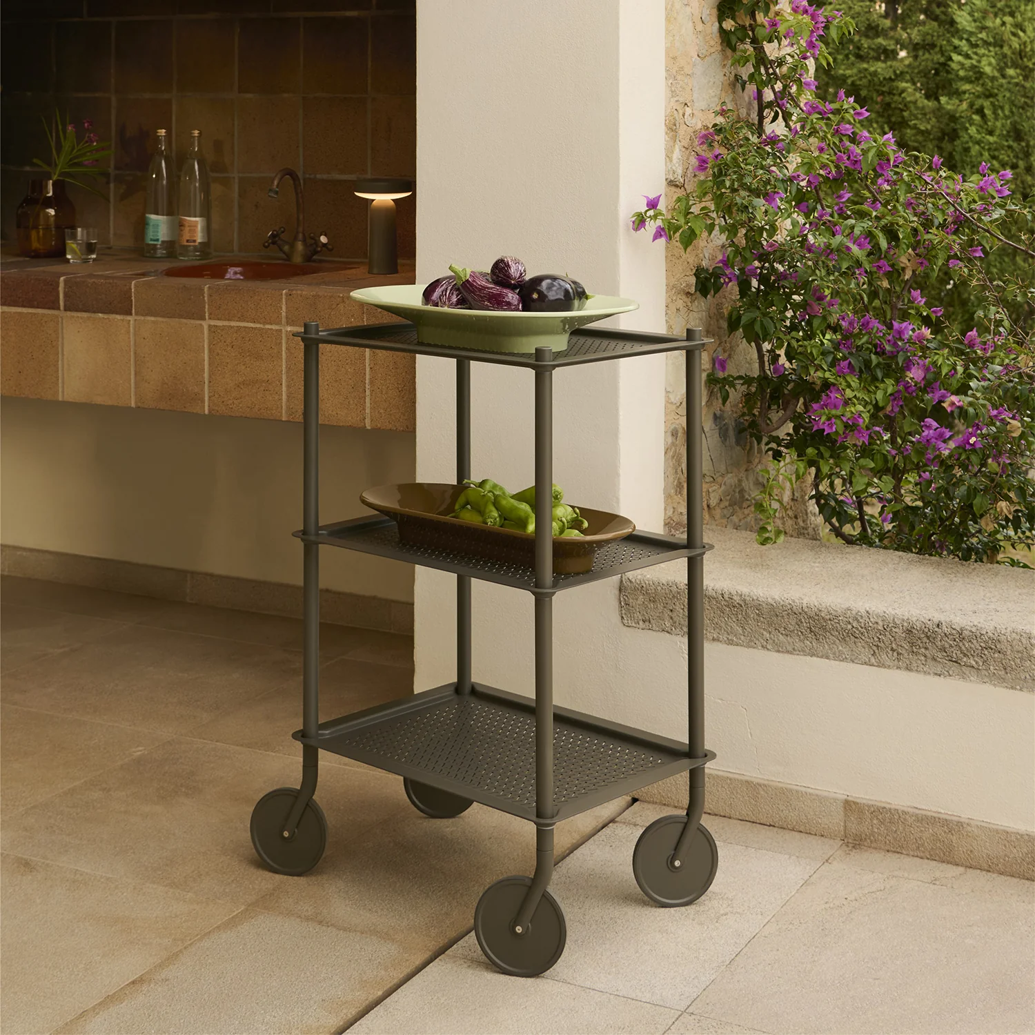muuto | flow trolley 3 layer | taupe (indoor/outdoor) - Image 2