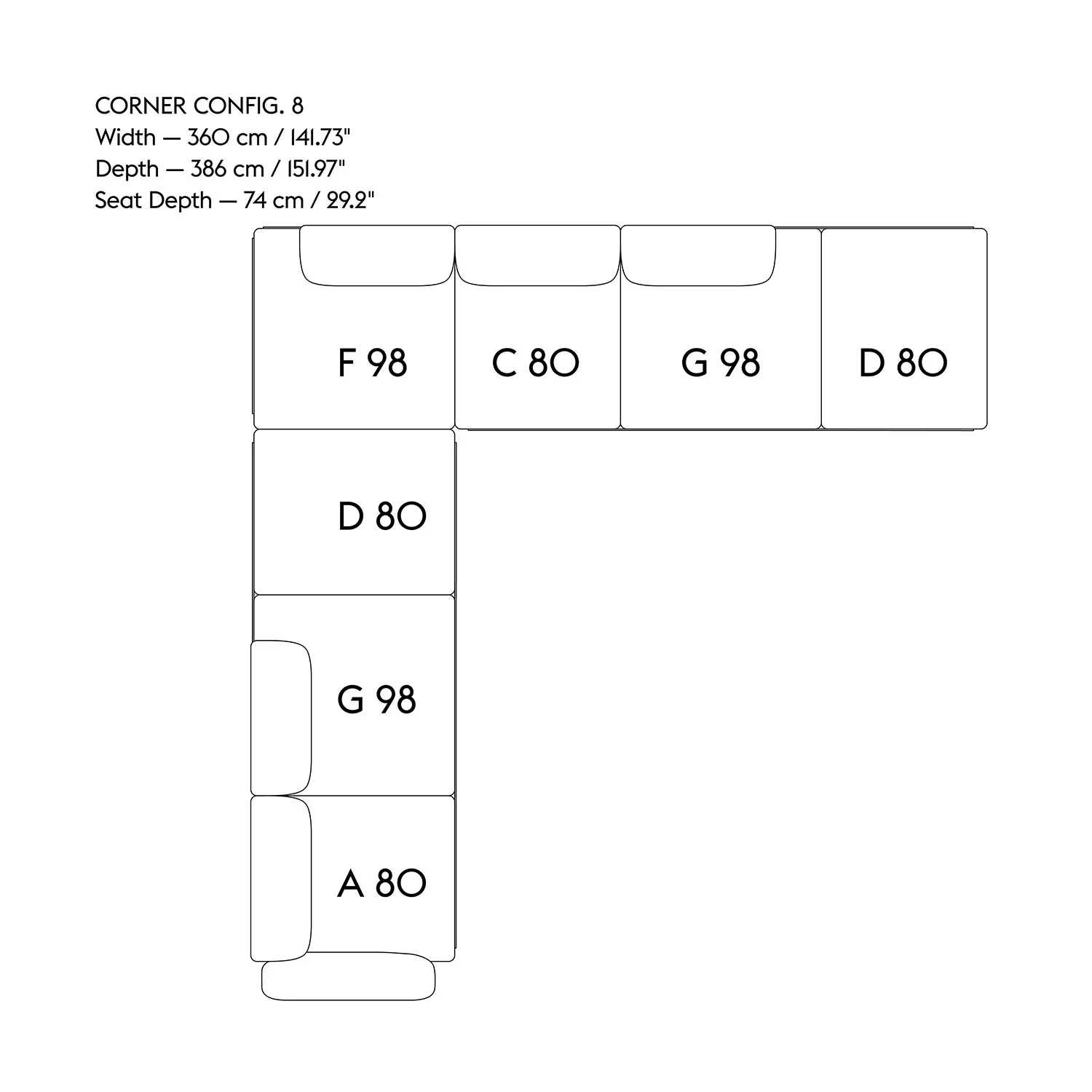 muuto | in situ modular sofa | corner config 8 | ocean 80 ~ DC - Image 5