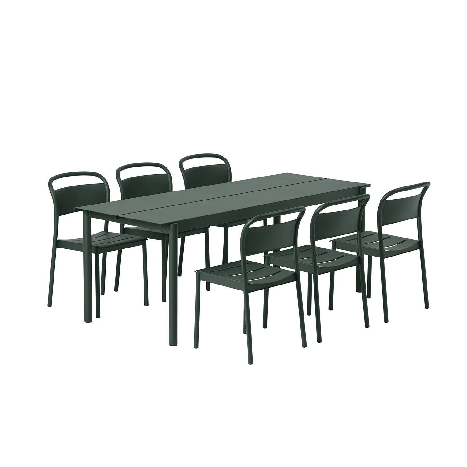 muuto | linear steel side chair | dark green - Image 3