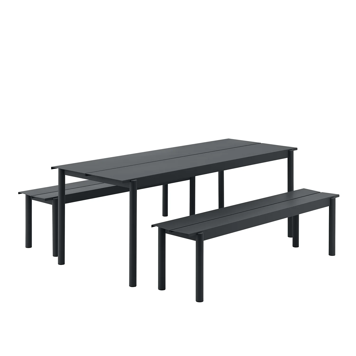 muuto | linear steel bench | anthracite black 170cm - Image 3