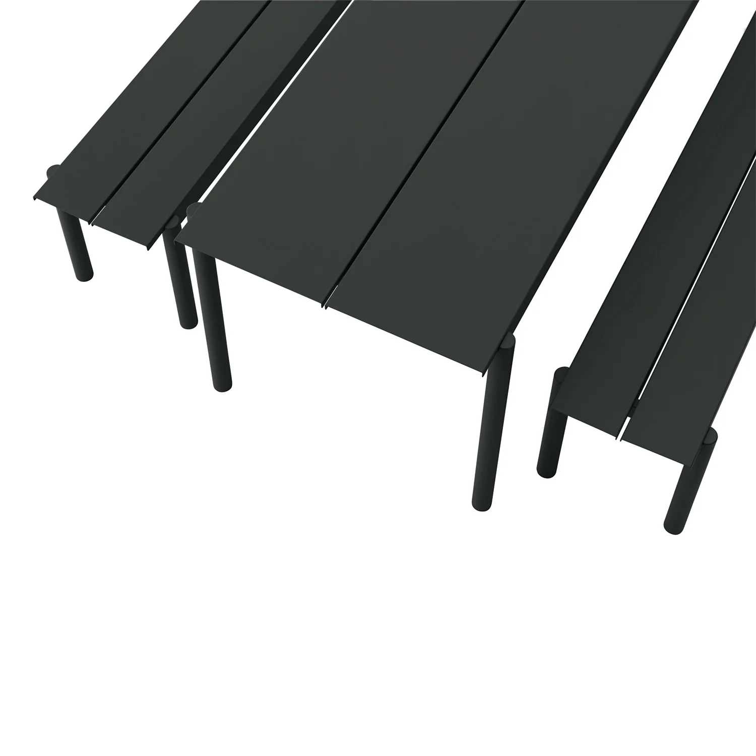 muuto | linear steel bench | anthracite black 170cm - Image 7