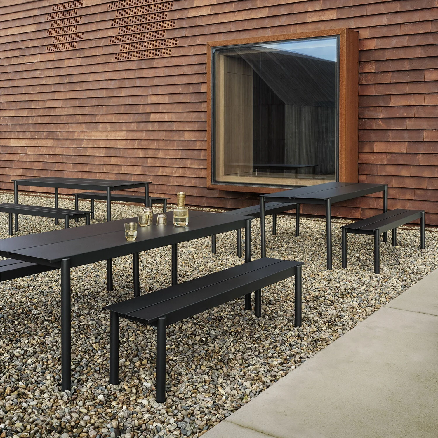 muuto | linear steel bench | anthracite black 170cm - Image 9