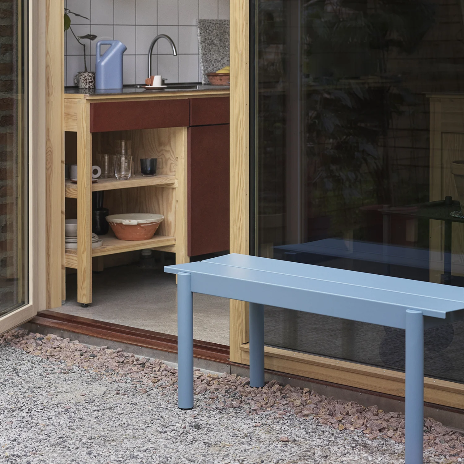 muuto | linear steel bench | pale blue 110cm - Image 2